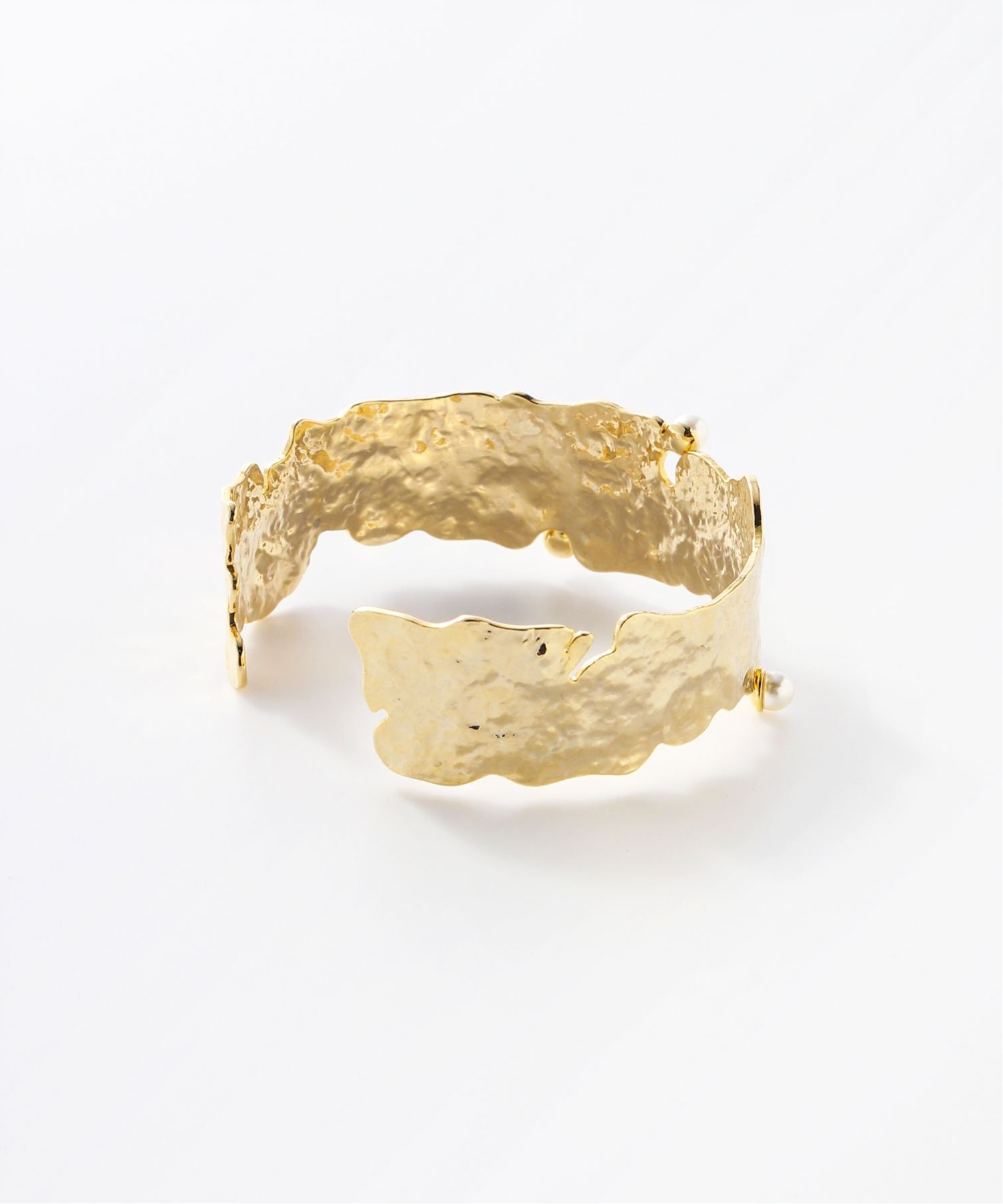 【SALE／20%OFF】Three Four Time Three Four Time/エンボス×メタルパールバングル スリーフォータイム アクセサリー・腕時計 ブレスレット・バングル ゴールド