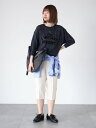 【SALE/60%OFF】Lugnoncure カプリパンツ《2025spring catalog item》 テチチ パンツ その他のパンツ ブラック ホワイト