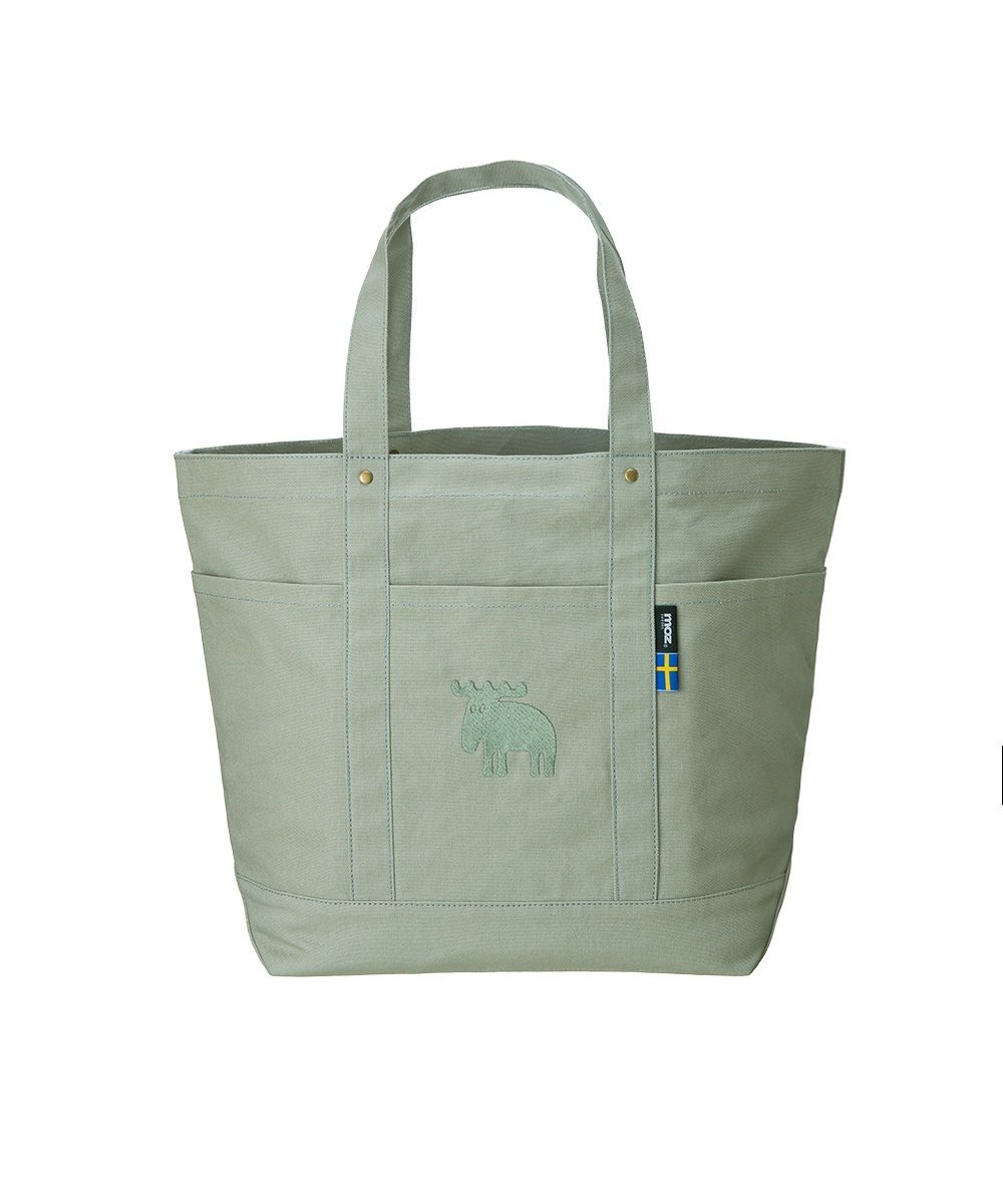 moz moz モズ 帆布トート LLサイズ ローラ バッグ トートバッグ グレー ブルー ブラック カーキグリーン