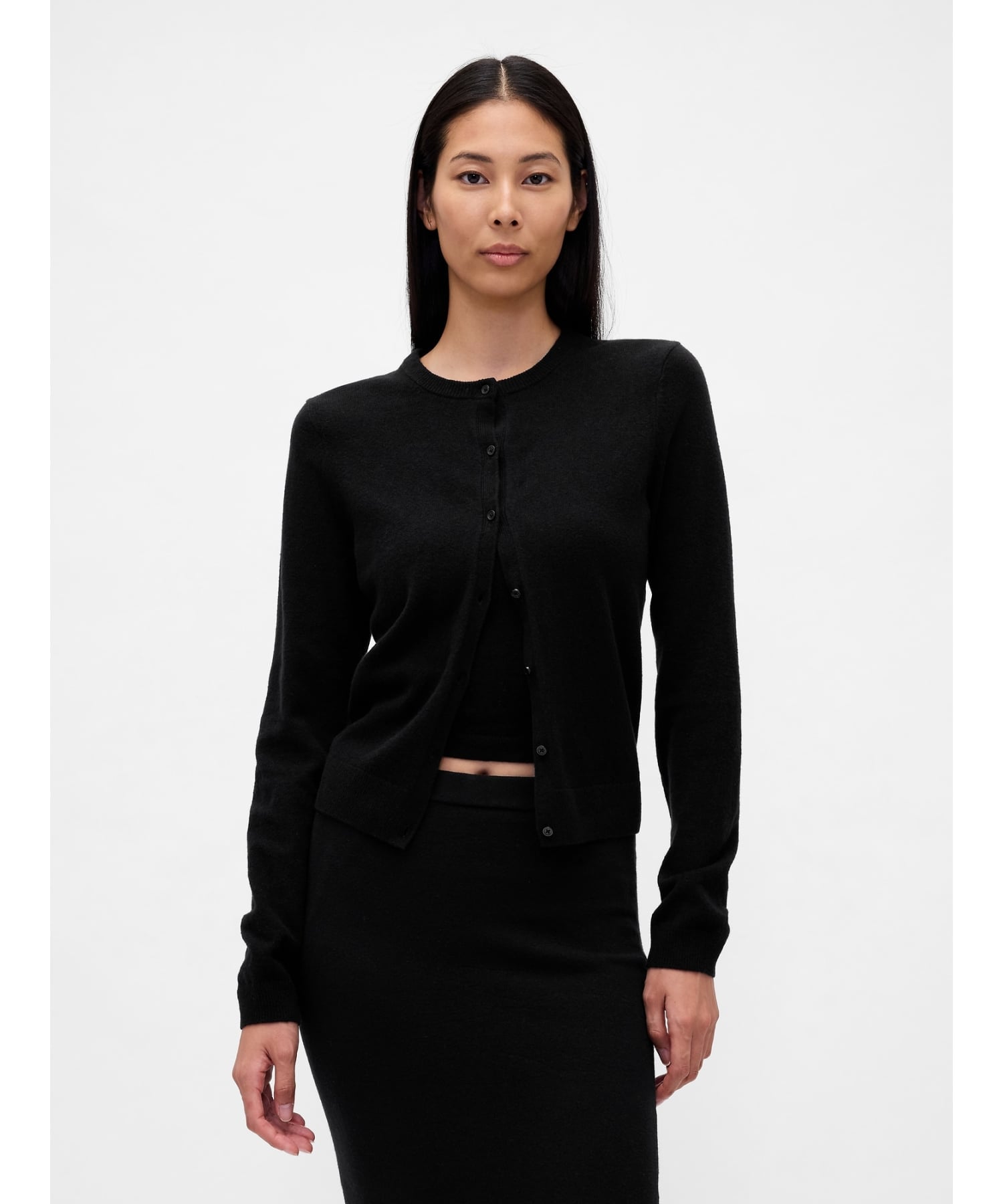 GAP (W)CashSoft カシミヤタッチ クロップドカーディガン ギャップ トップス カーディガン ブラック ホワイト グレー ブルー ベージュ ピンク【送料無料】