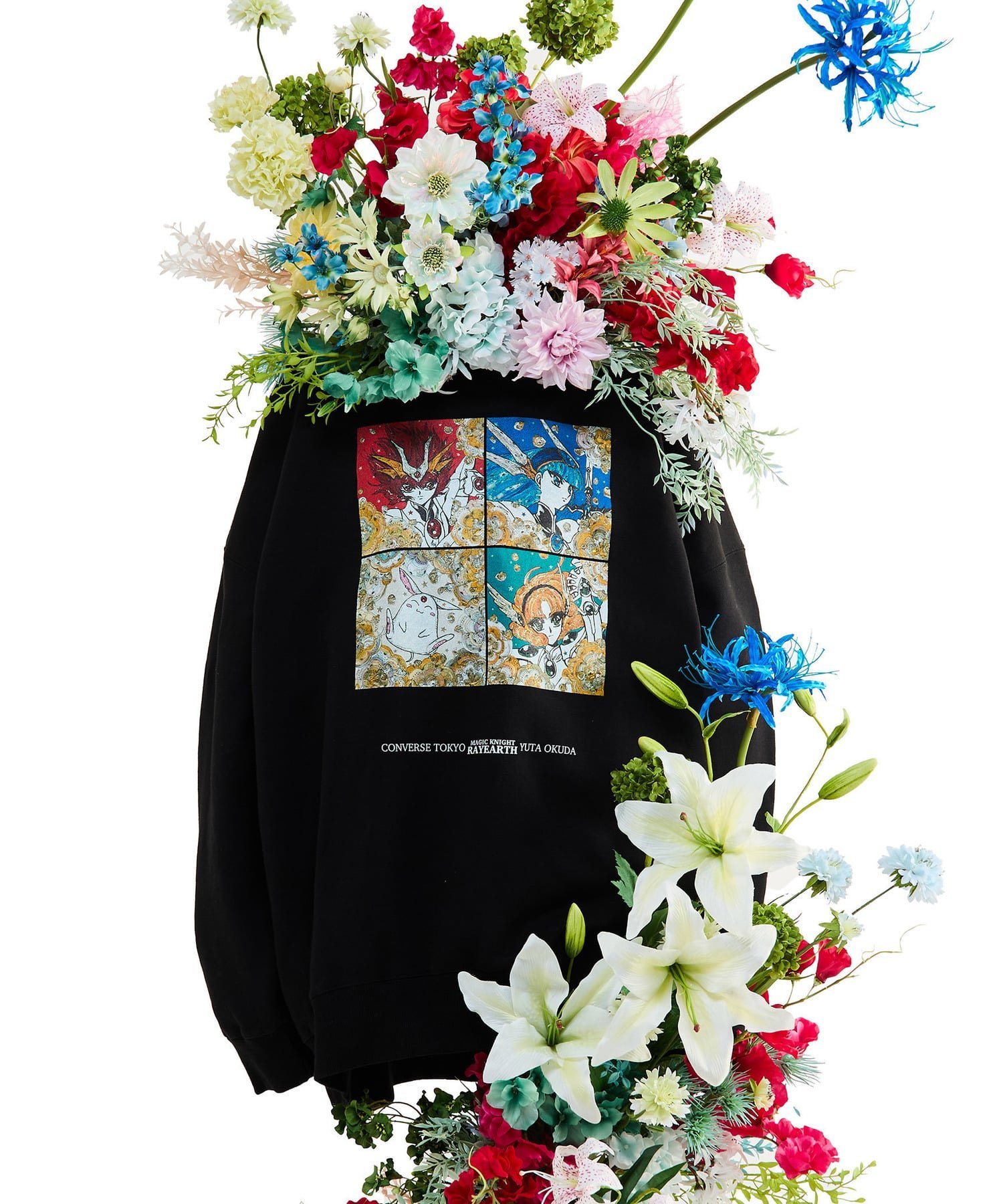 CONVERSE TOKYO 【CLAMP】『魔法騎士レイアース』GRAPHIC SWEAT コンバーストウキョウ トップス スウェット・トレーナー ブラック【送料無料】