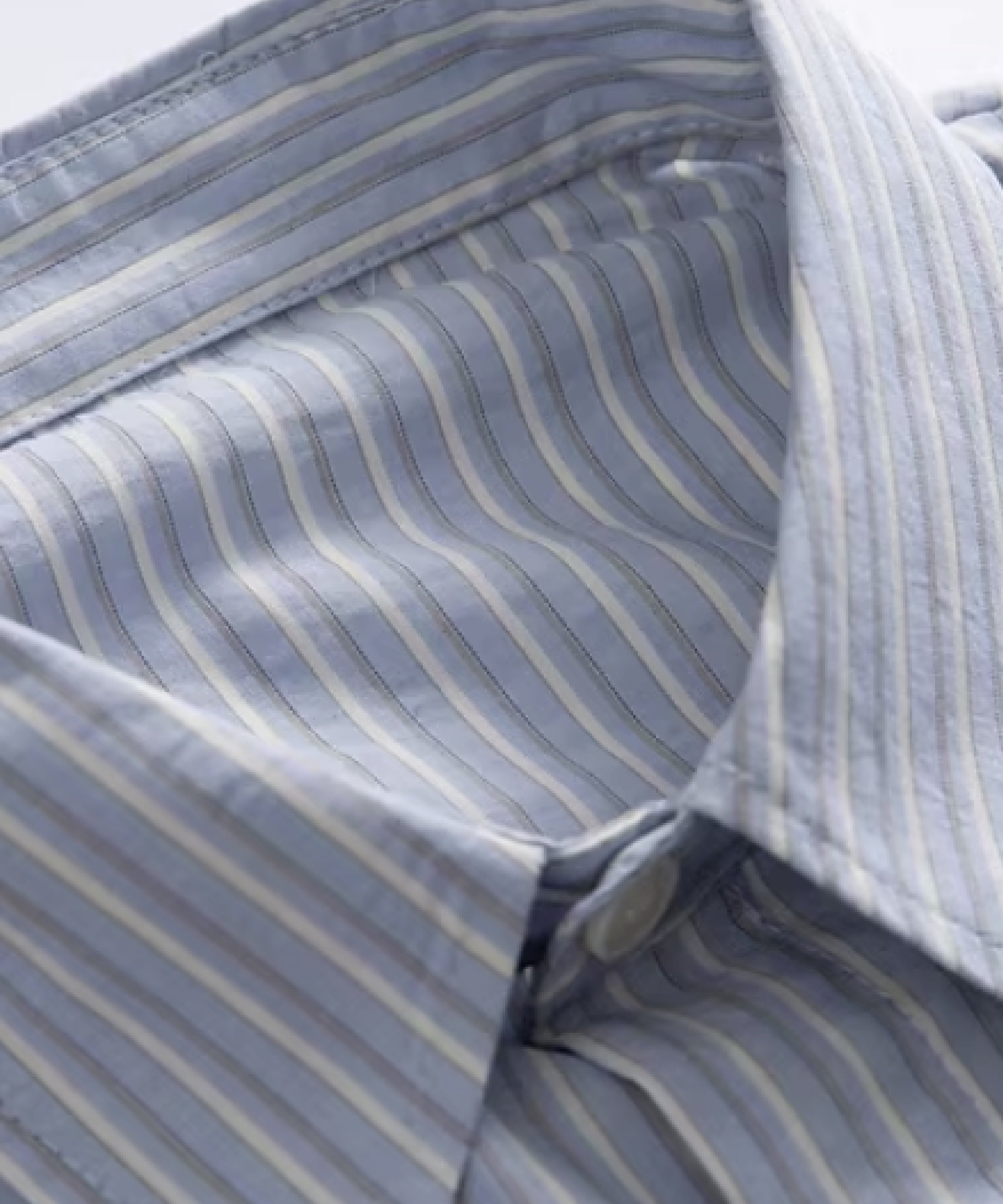 U:UME Fake Two Stripe Shirt ユーム トップス シャツ・ブラウス ベージュ ブルー