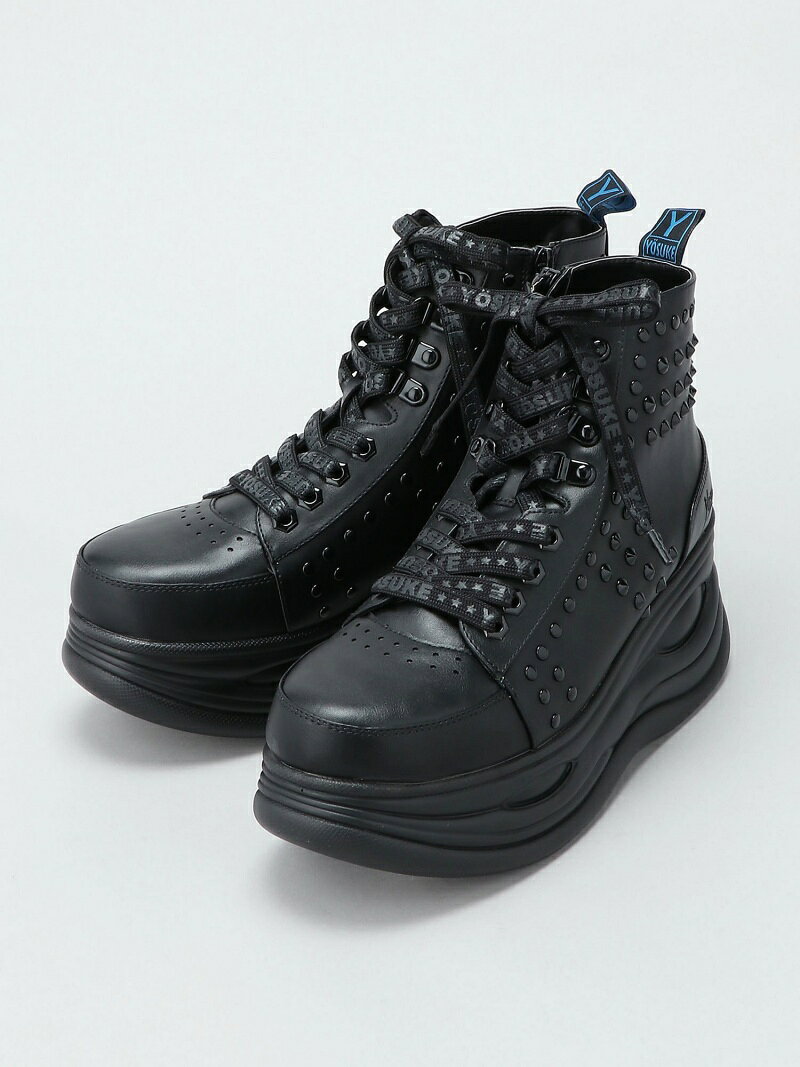 【SALE／30%OFF】YOSUKE U.S.A (M)厚底ハイカットスニーカー ブラック ヨースケ シューズ・靴 スニーカー ブラック【送料無料】
