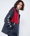 【SALE／40%OFF】TOMMY HILFIGER (M)TOMMY HILFIGER(トミーヒルフィガー) パッカブルカラーブロックフーデッドジャケット トミーヒルフィガー ジャケット・アウター ナイロンジャケット レッド【送料無料】