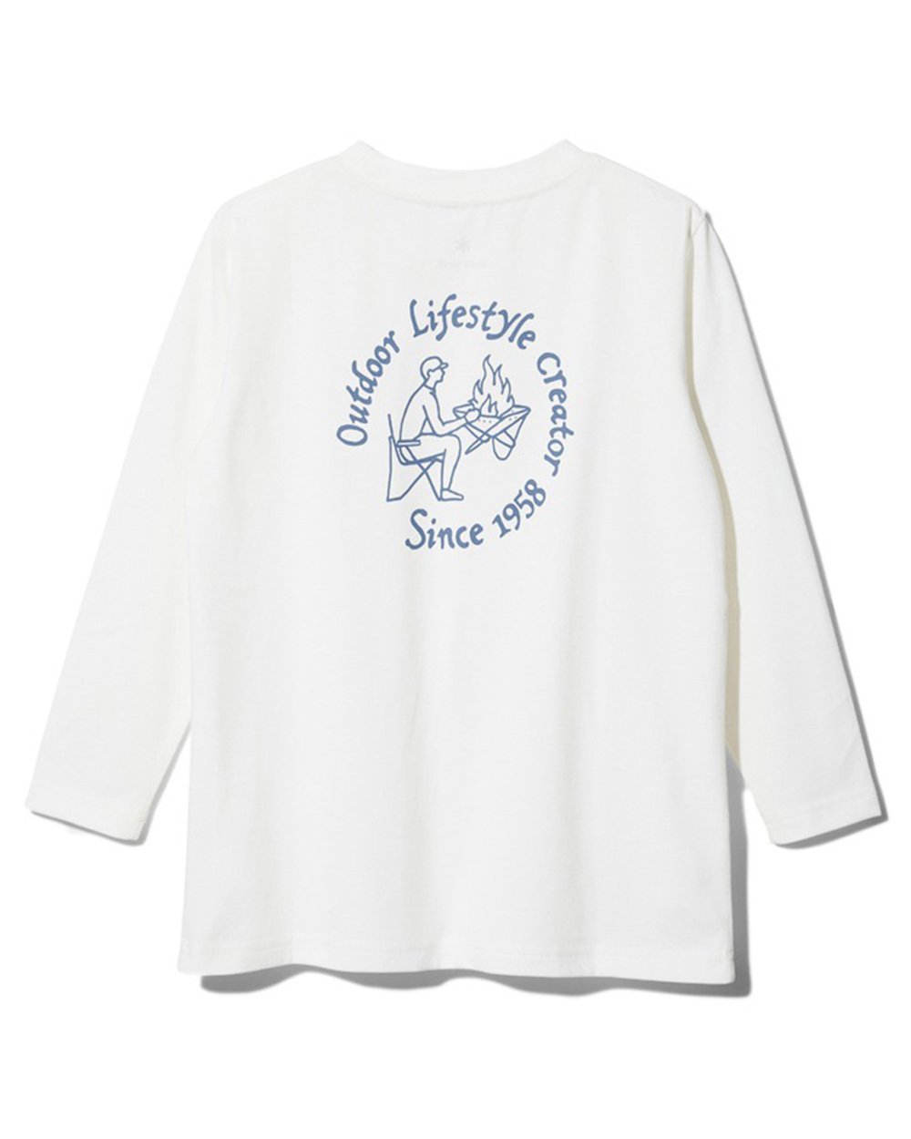 【SALE／40%OFF】Snow Peak Kids Snow Peak Camping Club L/S T shirt スノーピーク トップス カットソー・Tシャツ ホワイト グレー ブルー