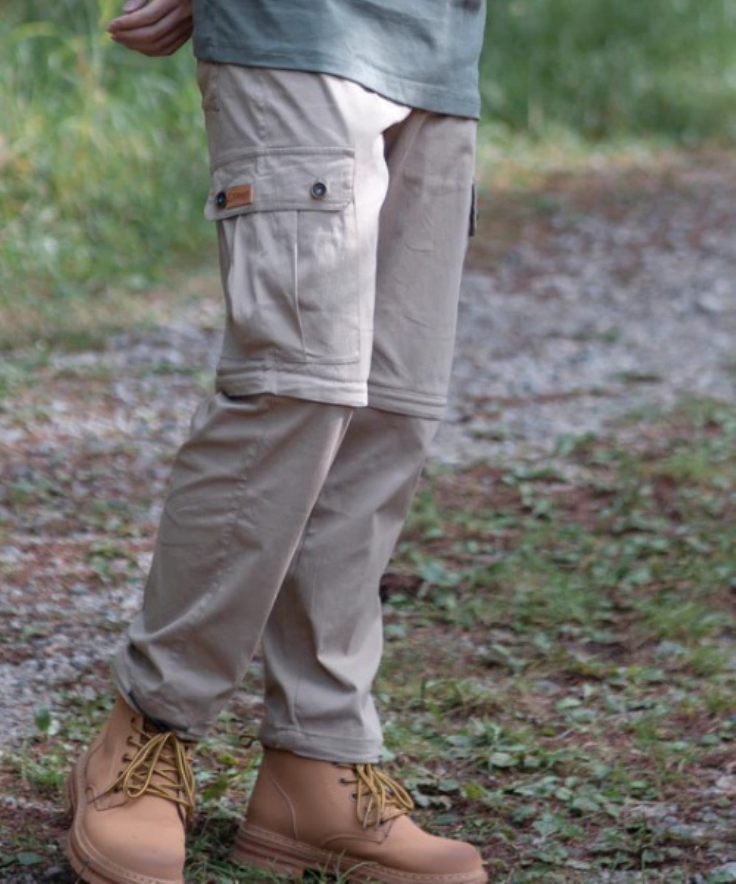 S'more S'more/nylon pants 2way アイモハ パンツ その他のパンツ ベージュ カーキグリーン
