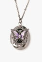 ANNA SUI 蝶モチーフ ロケットネックレス アナ スイ アクセサリー・腕時計 ネックレス パープル【送料無料】