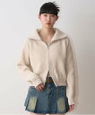 【SALE/50%OFF】Mi-je スタンドZIPニット【韓国ファッション】 ナルミヤオンライン トップス カーディガン グレー ホワイト ブルー【送料無料】
