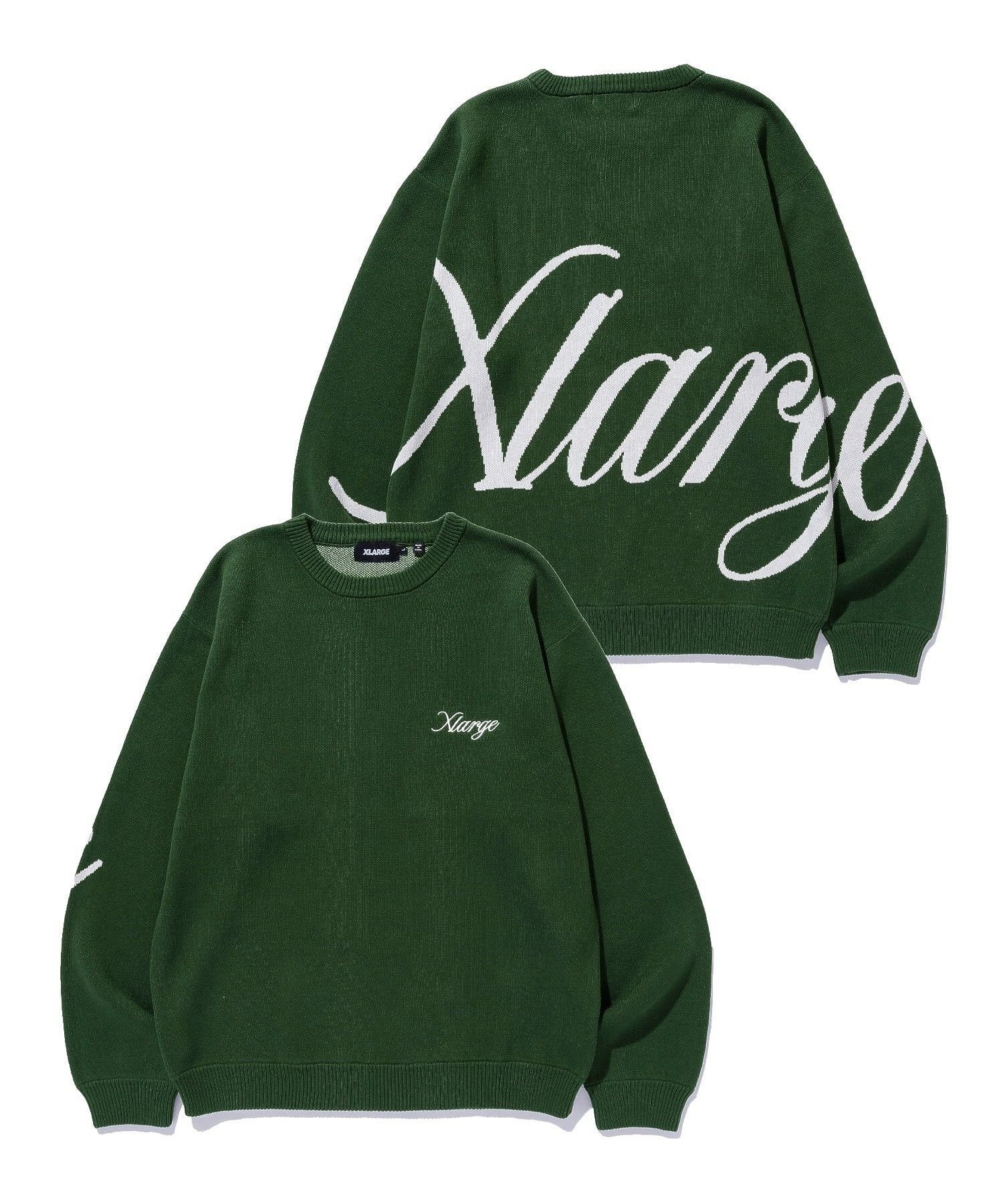 XLARGE JACQUARD SWEATER エクストララージ トップス ニット グリーン ブラウン ブラック【送料無料】