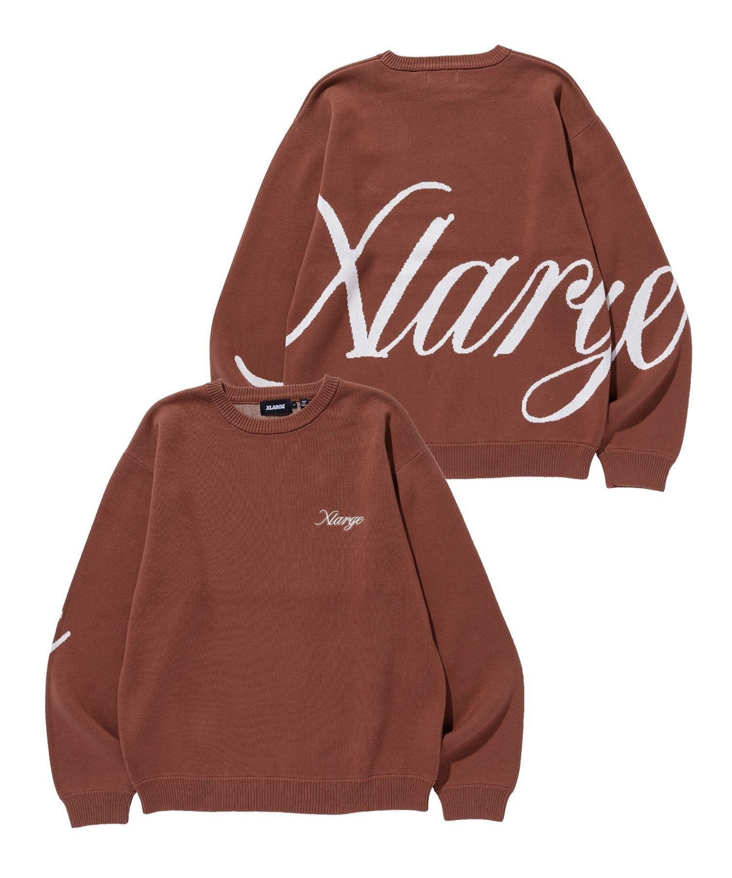 XLARGE JACQUARD SWEATER エクストララージ トップス ニット グリーン ブラウン ブラック【送料無料】