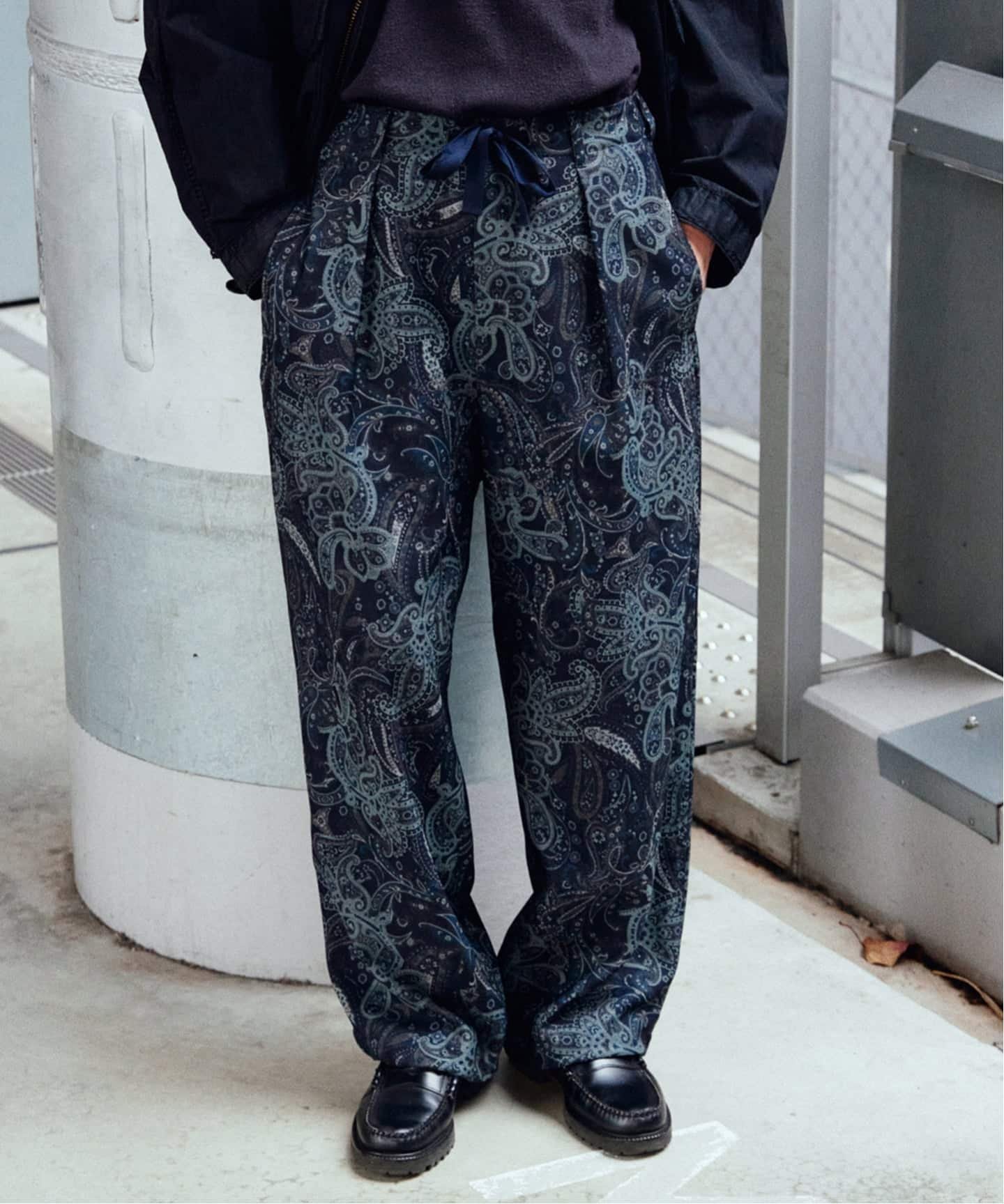 JOURNAL STANDARD RIRANCHA / リランチェ ブッチャー 総柄 オーバー パンツ ジャーナル スタンダード パンツ その他のパンツ ワインレッド カーキグリーン ネイビー