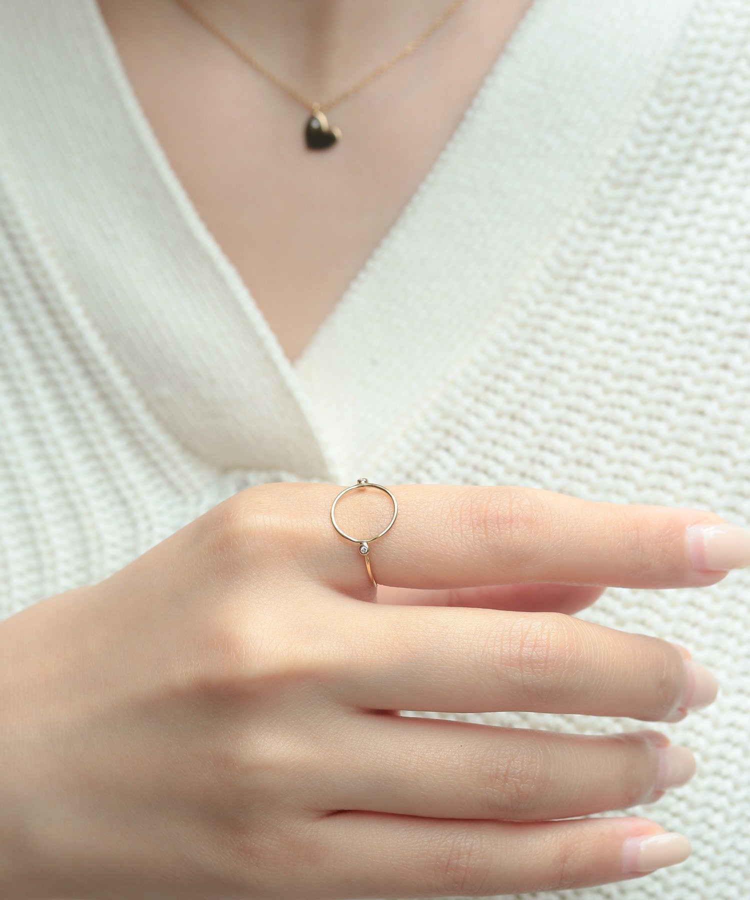 NOIR DE POUPEE silver925 Quiet Shine ダイヤモンド サークルリング ノワールドプーペ  アクセサリー・腕時計 リング・指輪 シルバー