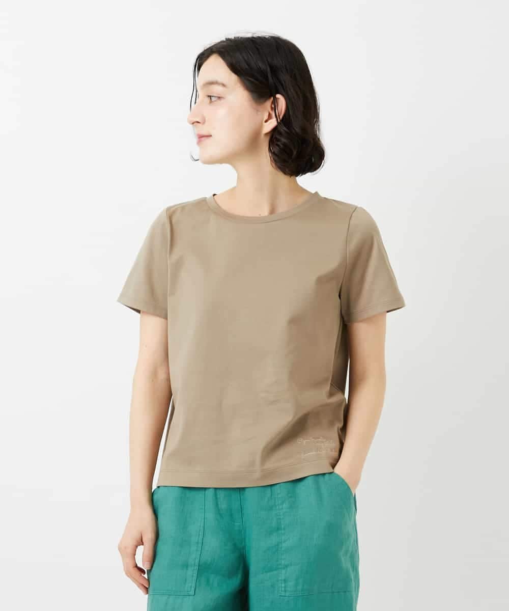 （小さいサイズ） コットンロゴ刺繍Tシャツ メゾンドゥサンク トップス カットソー・Tシャツ グレー レッド ブラック ホワイト
