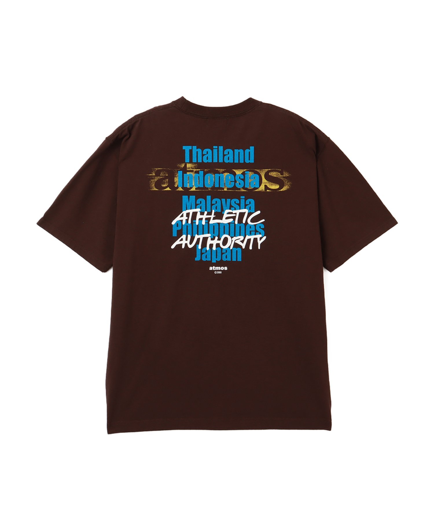 atmos atmos Layered Logo T-shirt BROWN アトモス トップス カットソー・Tシャツ ブラウン