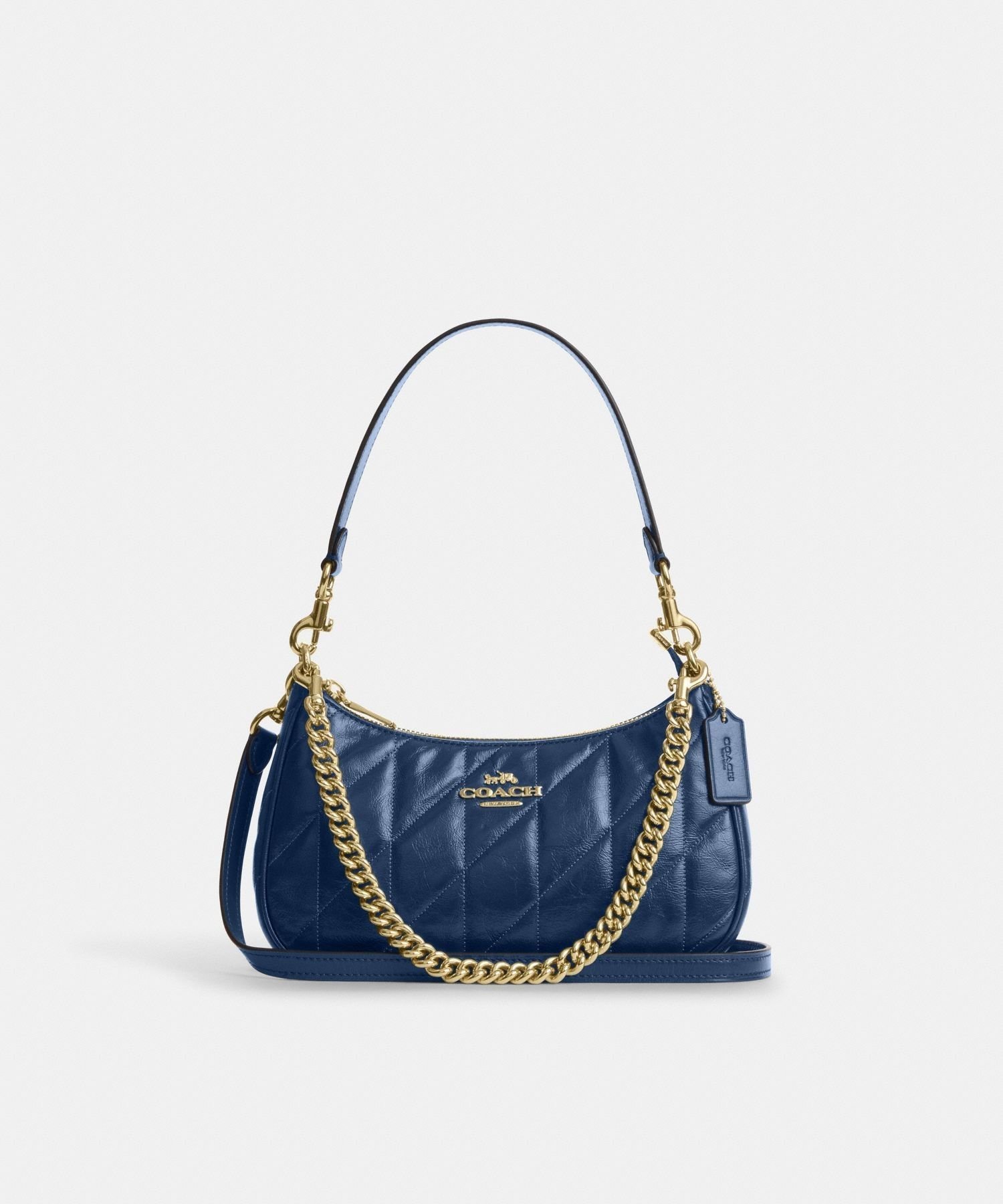 【SALE／35%OFF】COACH OUTLET 【公式】テリショルダーバッグ・キルティング コーチ　アウトレット バッグ ショルダーバッグ ブルー【送料無料】