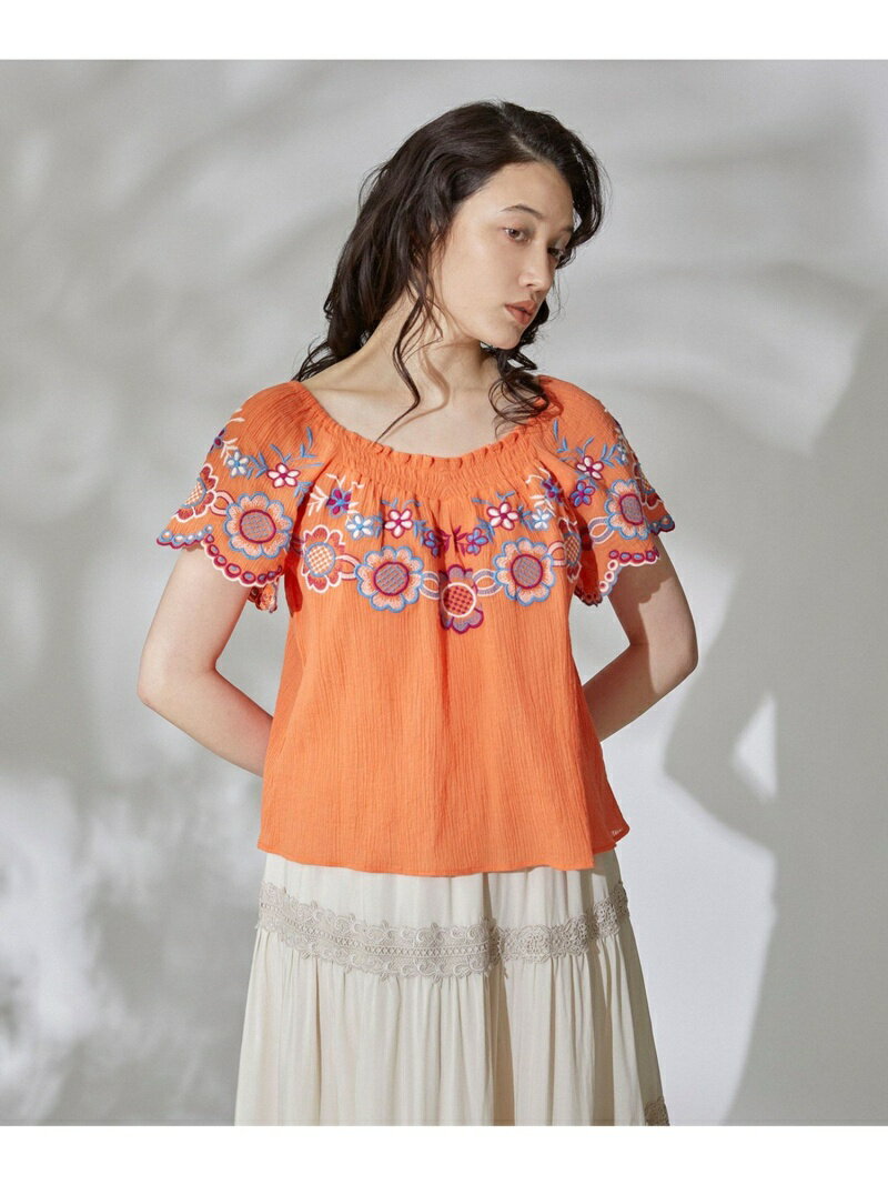 【SALE／70%OFF】GRACE CONTINENTAL スカラフラワー半袖トップ グレースコンチネンタル トップス シャ..