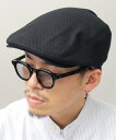 【SALE/20%OFF】A.M.S. ハンチング/ バイアスツイル / フェイクレザー / 綿麻 / コットンナイロン エー.エム.エス. 帽子 ハンチング・...