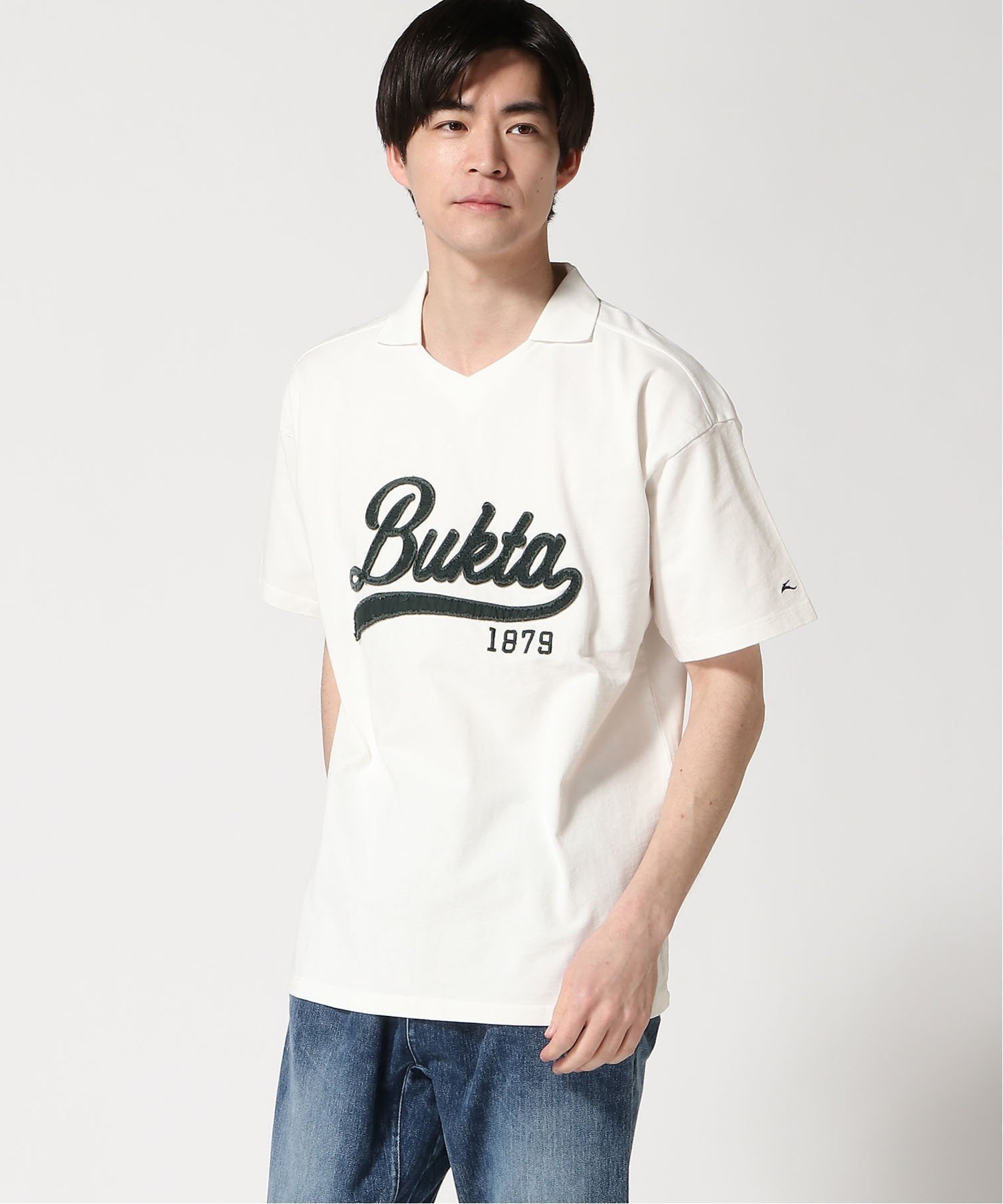 KRIFF MAYER (M)ヘビーウェイトゲームTEEポロ クリフメイヤー トップス カットソー・Tシャツ ネイビー グレー ホワイト