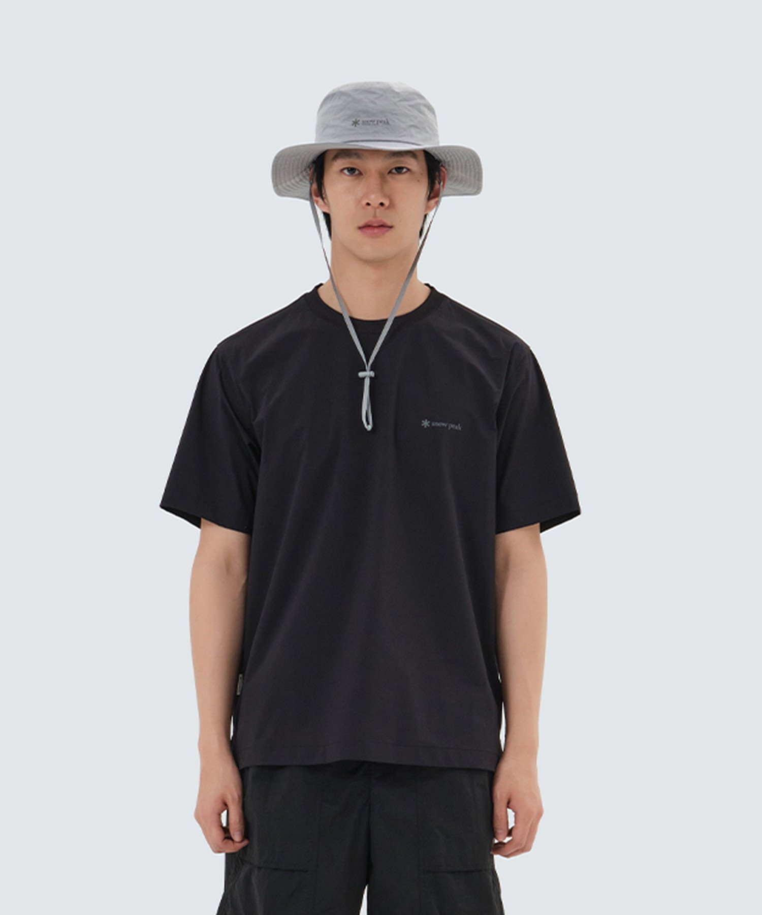 Snow Peak Thin-tech Woven Short Sleeve T スノーピーク トップス カットソー・Tシャツ ブラック グレー【送料無料】