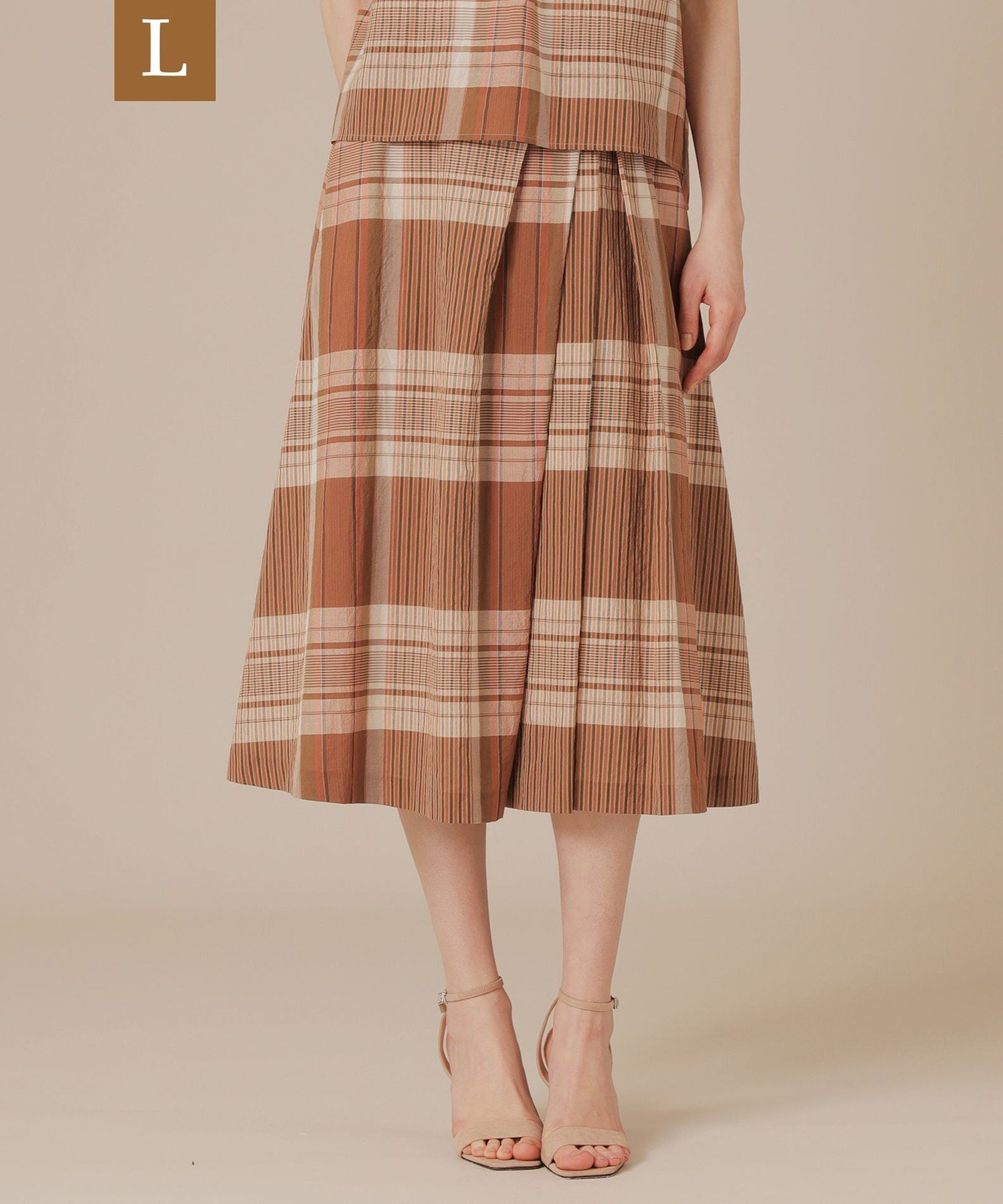 【SALE／53%OFF】MACKINTOSH LONDON　(L Size) 【L】ブライトチェックスカート マッキントッシュ ロンドン スカート その他のスカート ベージュ グリーン【送料無料】
