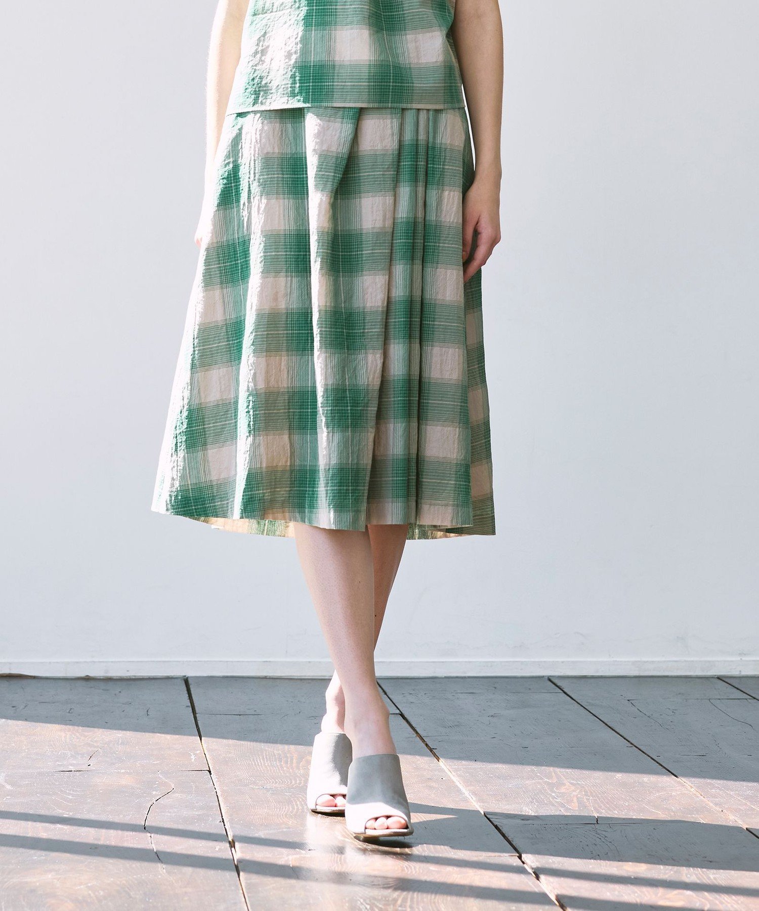 【SALE／53%OFF】MACKINTOSH LONDON　(L Size) 【L】ブライトチェックスカート マッキントッシュ ロンドン スカート その他のスカート ベージュ グリーン【送料無料】