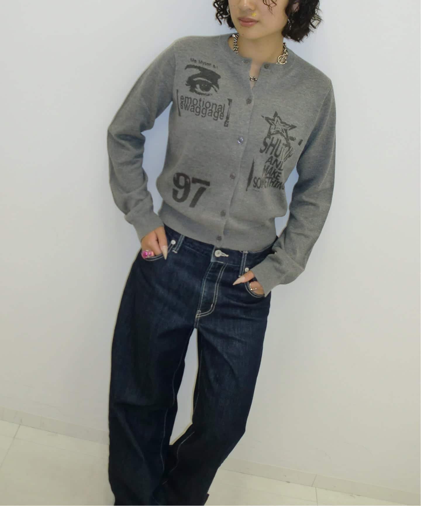 Oriens JOURNAL STANDARD グラフィックカーディガン オリエンス ジャーナルスタンダード トップス カーディガン グレー【送料無料】のサムネイル