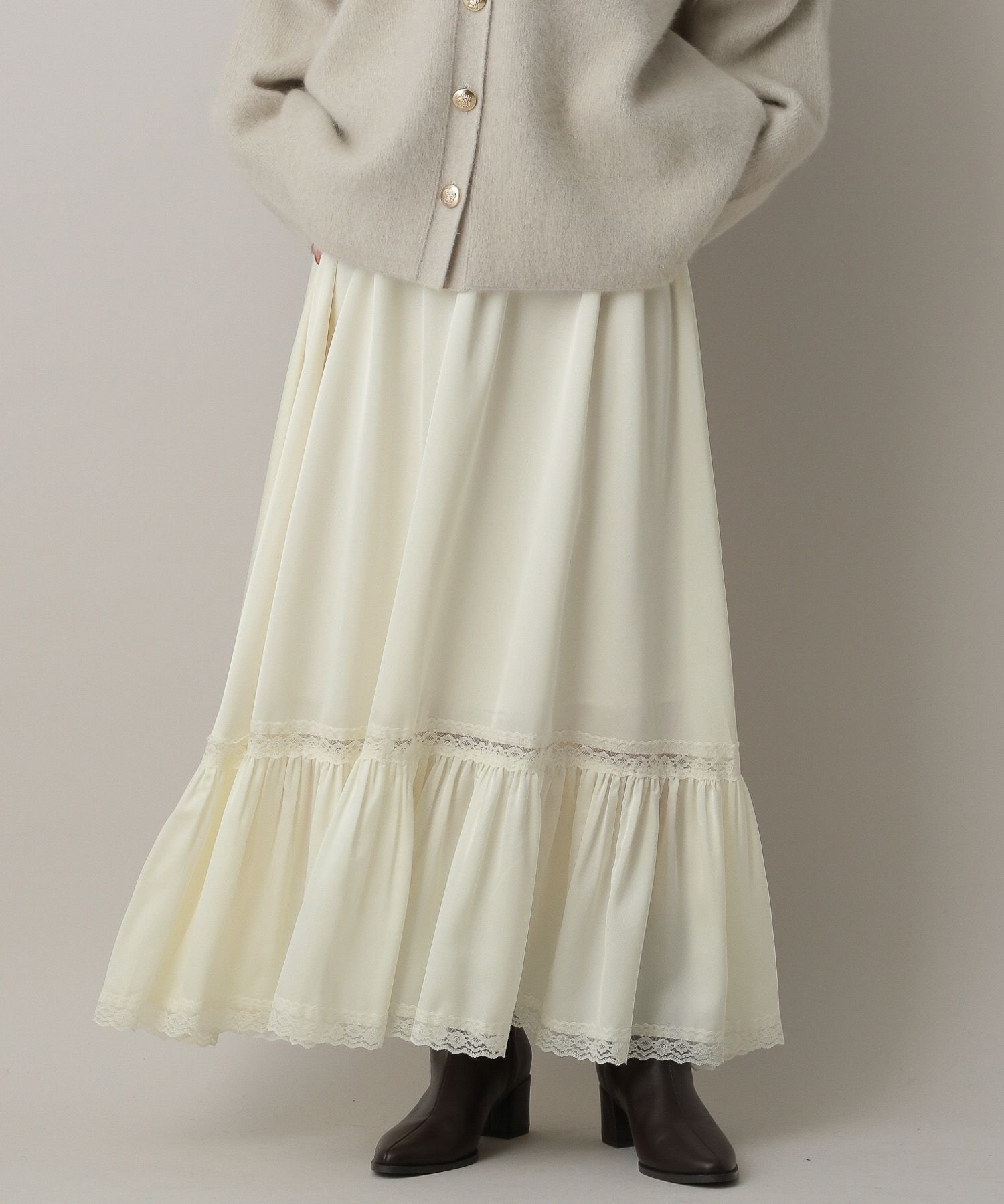 【SALE／30%OFF】A part by レースキリカエサテンスカート アパートバイ スカート ロング・マキシスカ..