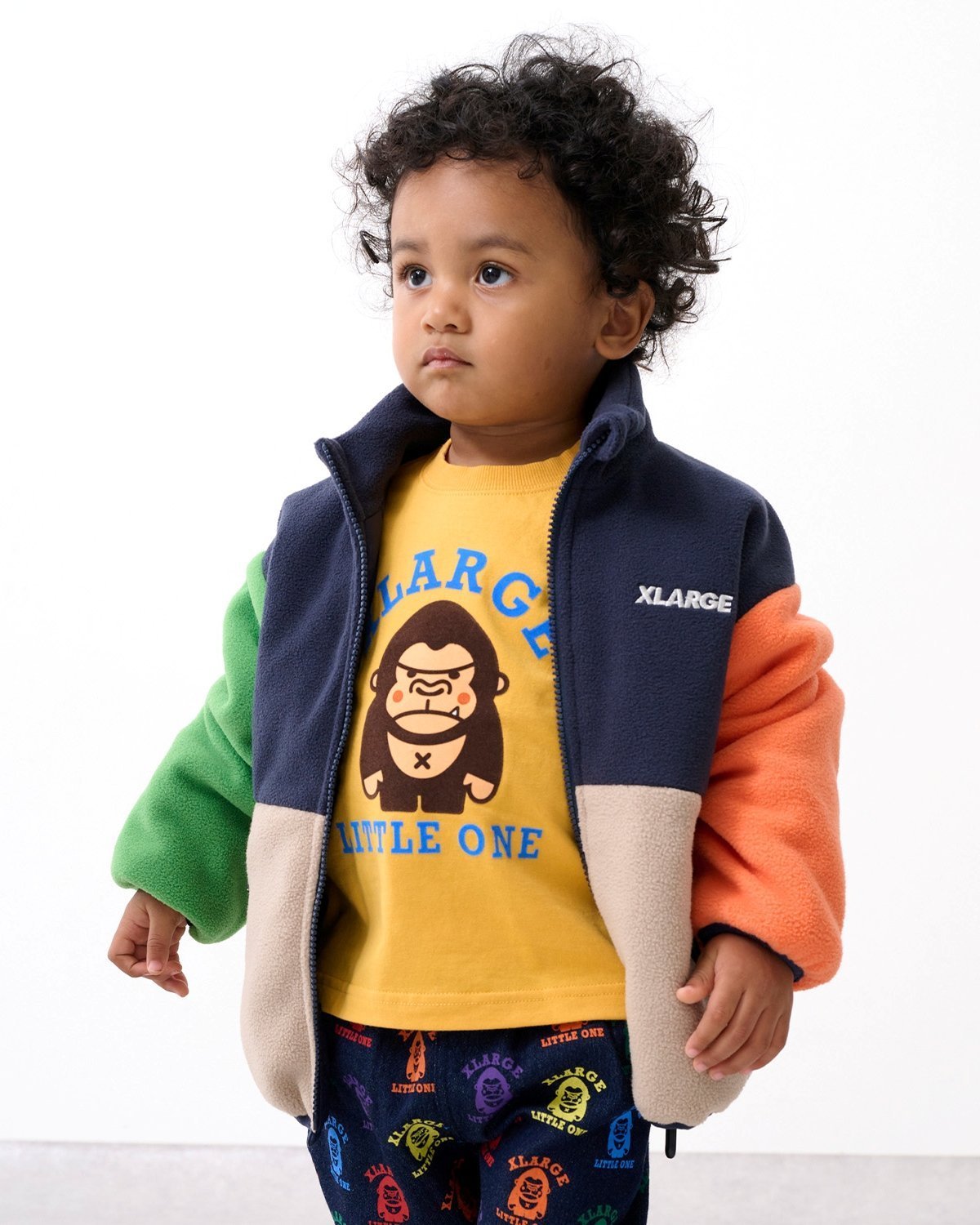 XLARGE KIDS ファニーゴリラフリース中わたブルゾン ナルミヤオンライン ジャケット・アウター ブルゾ..