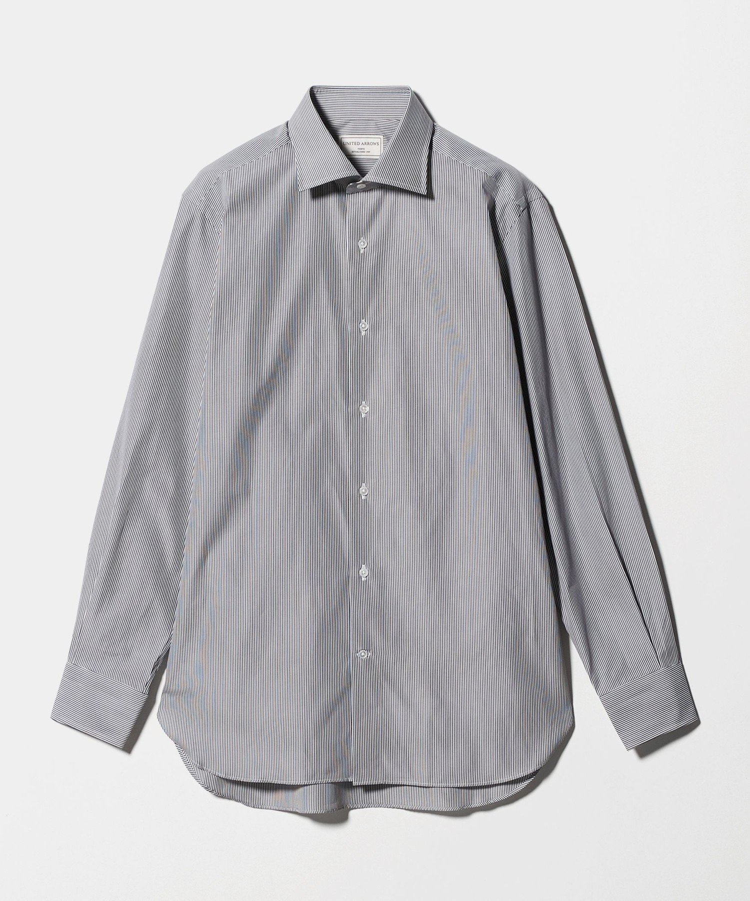 UNITED ARROWS THOMAS MASON/トーマスメイソン ブラック ストライプ セミワイドカラー シャツ ユナイテッドアローズ トップス シャツ・ブラウス グレー【送料無料】 2