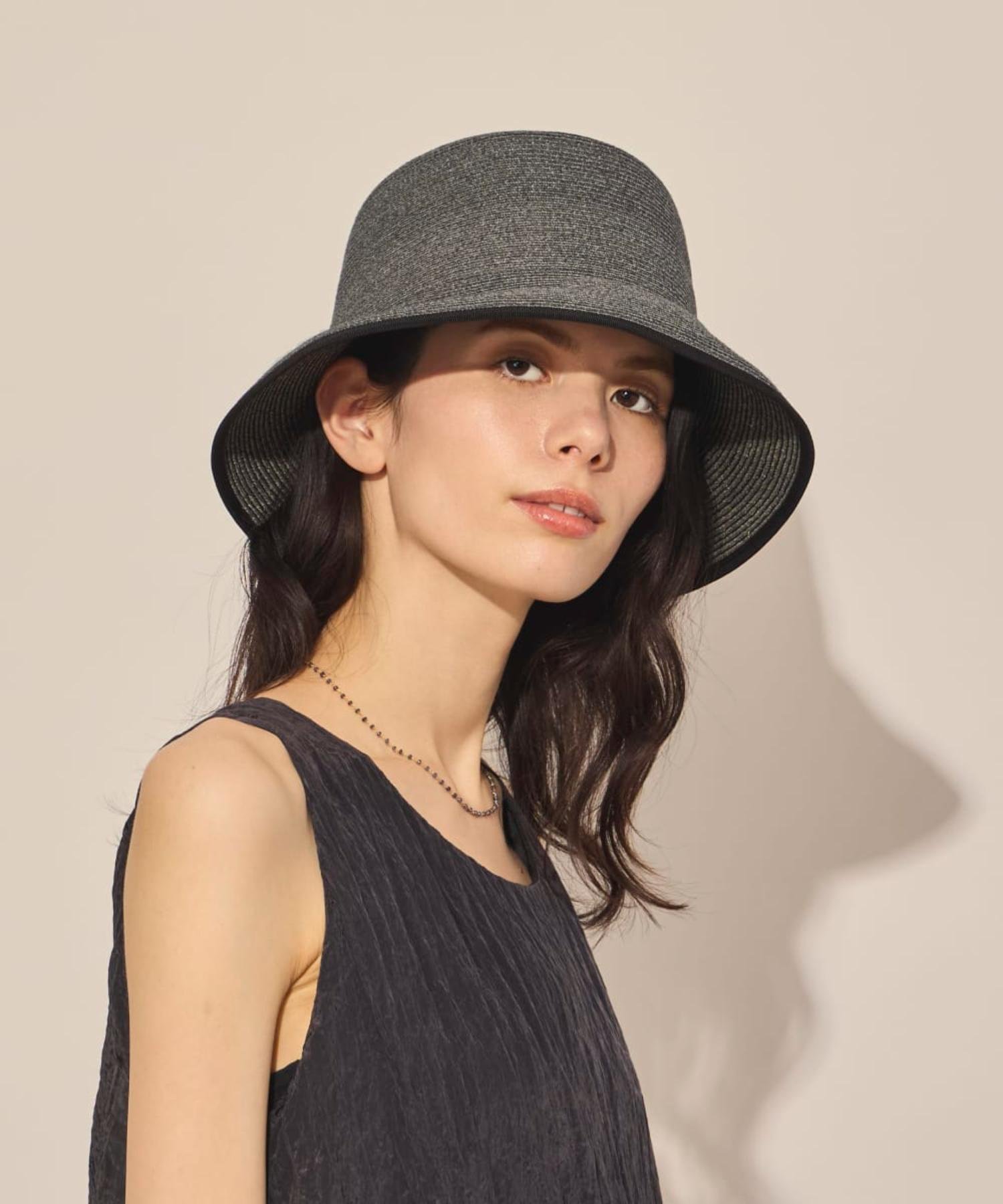 arth arth Paper Bucket Cloche / アース オーバーライド 帽子 ハット グレー ベージュ【送料無料】