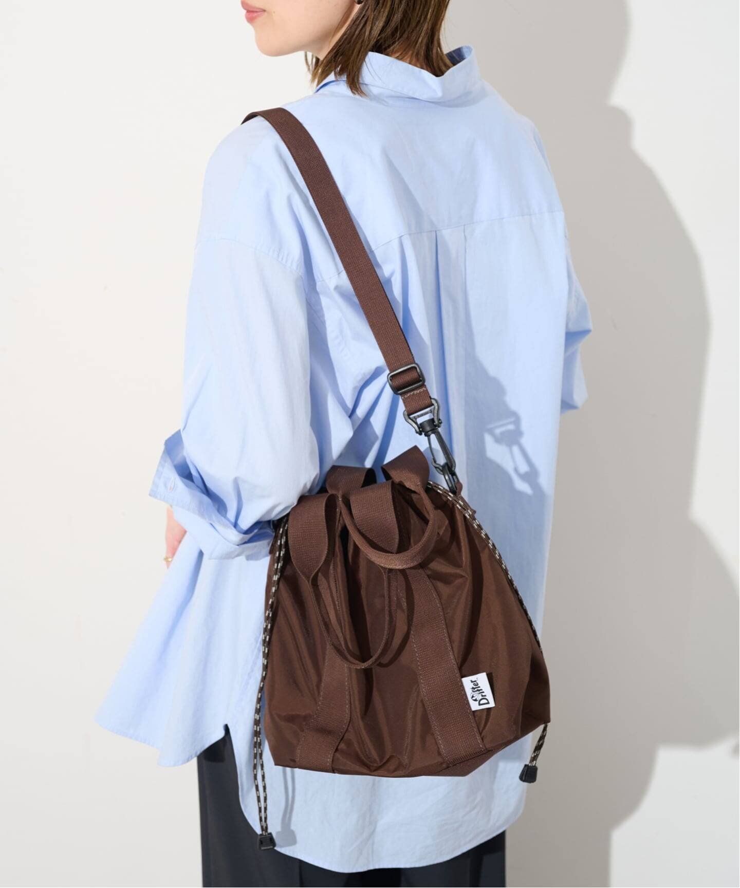 SLOBE IENA 《追加予約》DRIFTER/ドリフター HANDLE BUCKET TOTE スローブ イエナ バッグ ショルダーバッグ ブラック グレー ブラウン【送料無料】