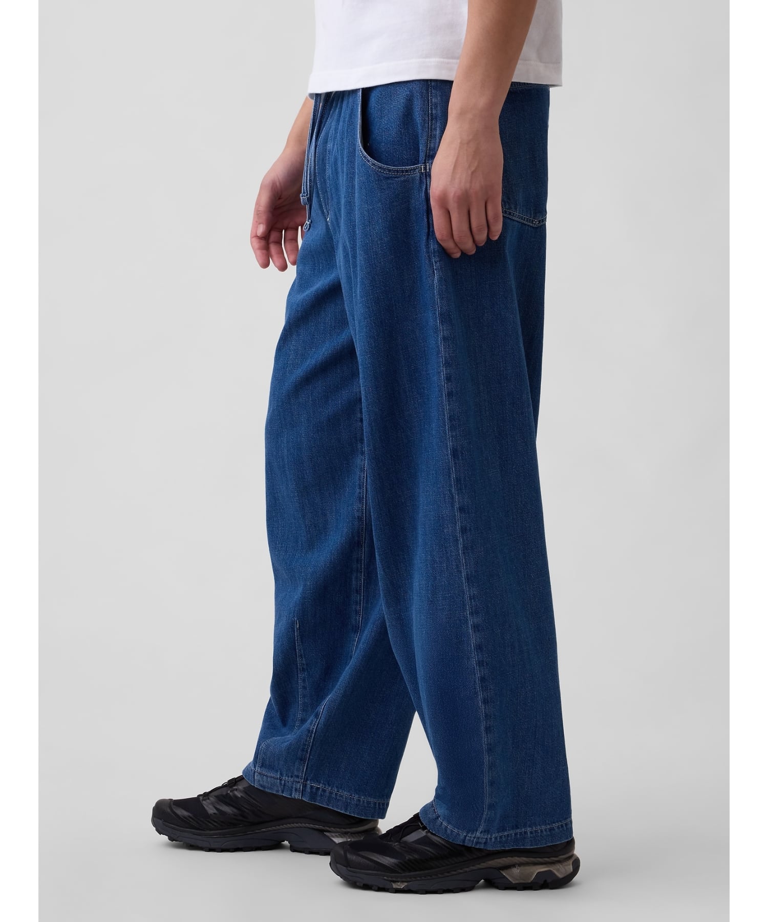 GAP (U)JPN IE PULL ON LOGO SUPER BAGGY MED ギャップ パンツ ジーンズ・デニムパンツ ブルー【送料無料】