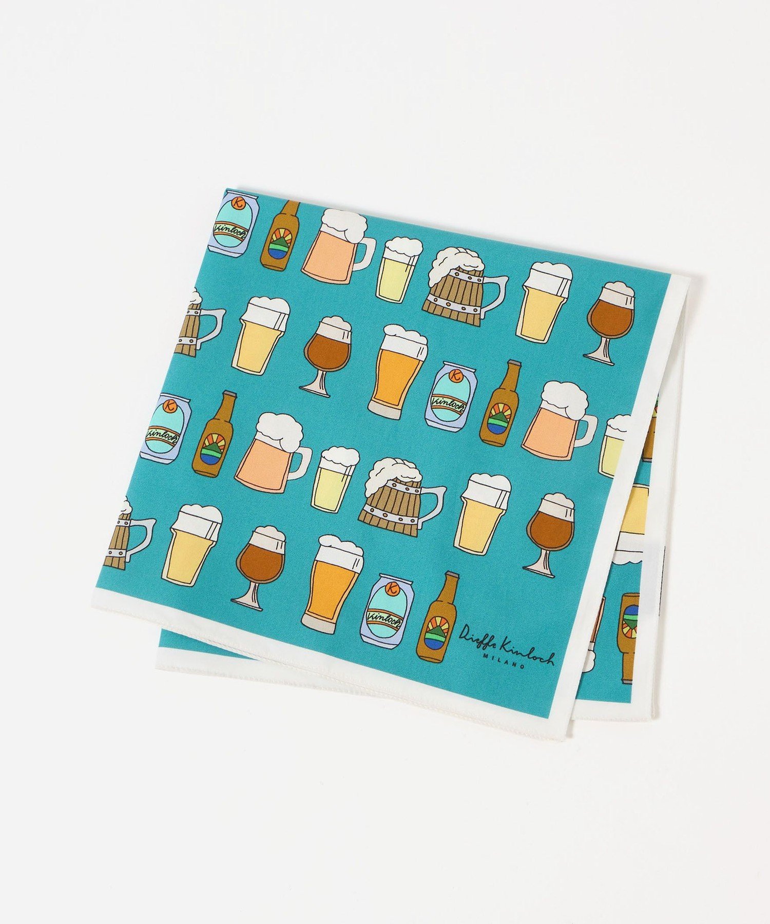 UNITED ARROWS 【別注】＜Dieffe Kinloch＞Beer ao/ハンカチ ユナイテッドアローズ ファッション雑貨 ハンカチ・ハンドタオル グリーン ピンク