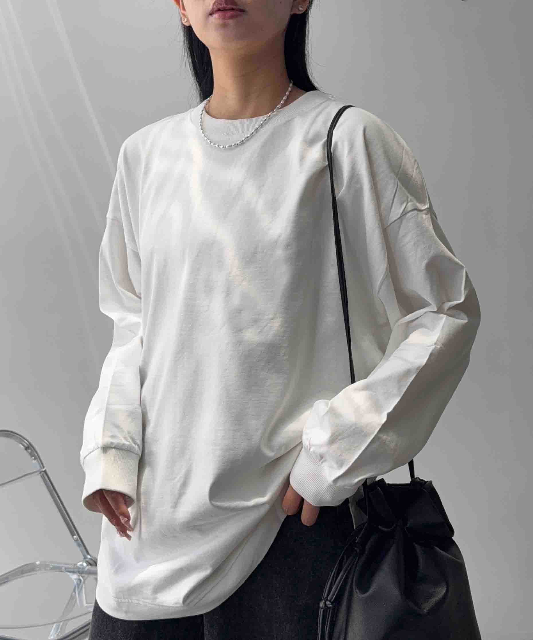 【SALE／30%OFF】AS KNOW AS plus ☆『コットン100%/バックヘンリーネック/体型カバー』裾ラウンドロンT【UNISEX ITEM】 アズノゥアズプラス トップス カットソー・Tシャツ ホワイト ブラック グリーン【送料無料】