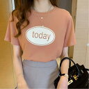 【SALE/30%OFF】Aimoon ロゴTシャツ レディース 半袖 ミニミニストア トップス カットソー・Tシャツ ピンク オレンジ ホワイト ブラック ブルー ベージュ