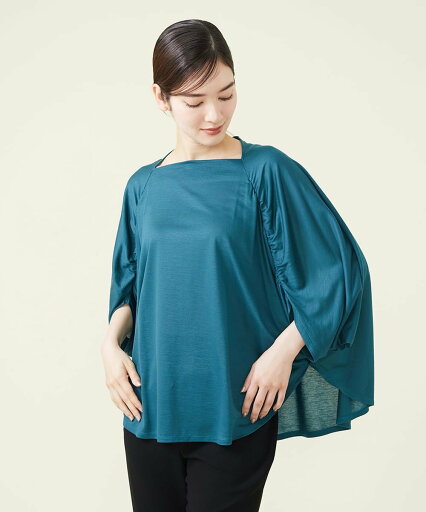 【SALE/50%OFF】Sybilla ギャザードレープカットソー シビラ トップス カットソー・Tシャツ ホワイト ブルー ブラック【送料無料】 【SALE/50%OFF】Sybilla ギャザードレープカットソー シビラ トップス カットソー・Tシャツ ホワイト ブルー ブラック【送料無料】