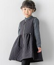 【SALE／30%OFF】BeBe Petits Pois Vert キルトジャンパースカート+リブトップス(95~150cm) ベベ オンライン ストア スーツ・フォーマル セットアップスーツ ブラック ベージュ【送料無料】