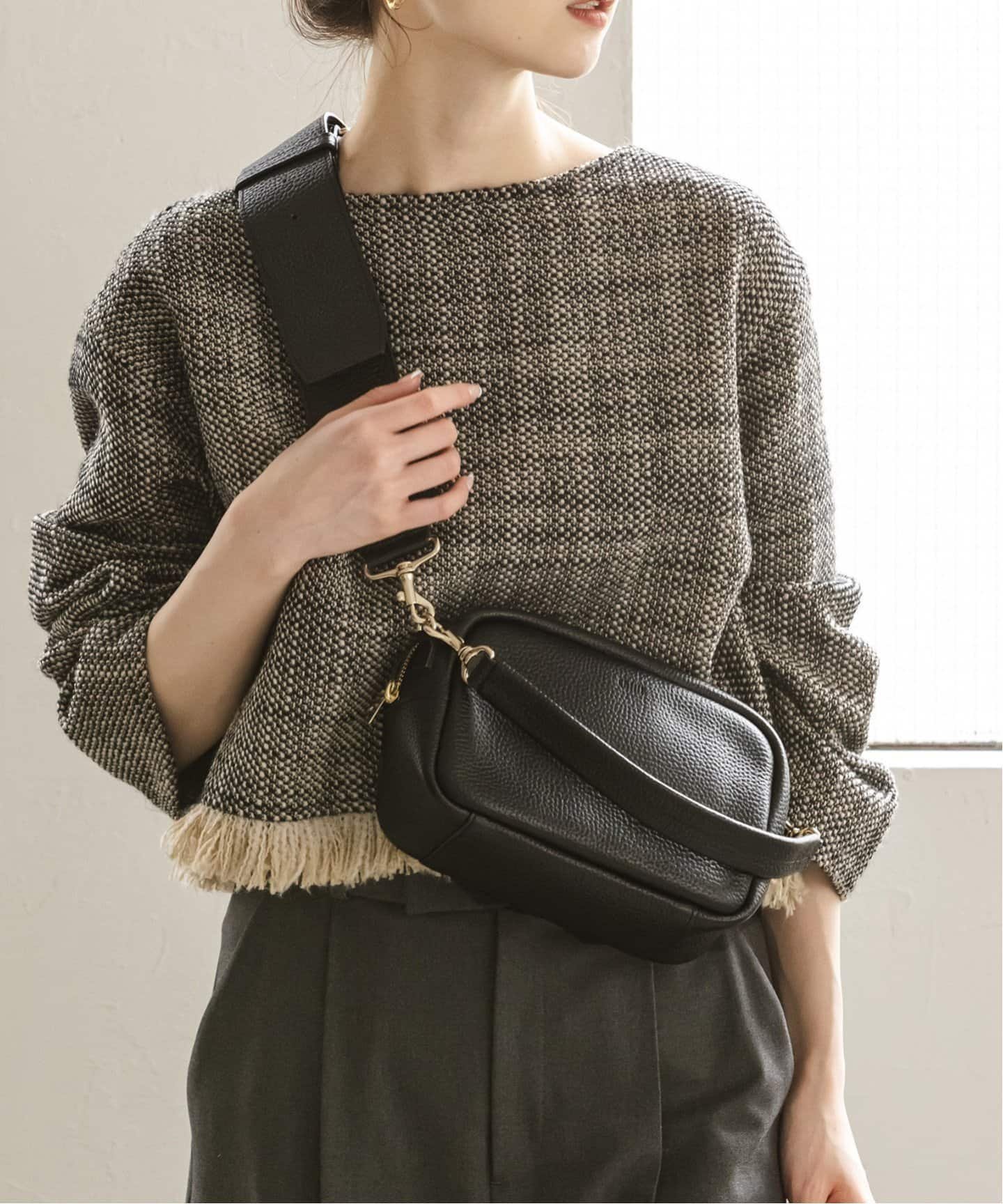 NOBLE 《WEB限定追加9》【ch!iii】widebelt boston バッグ ノーブル バッグ ショルダーバッグ ブラック ホワイト【送料無料】のサムネイル