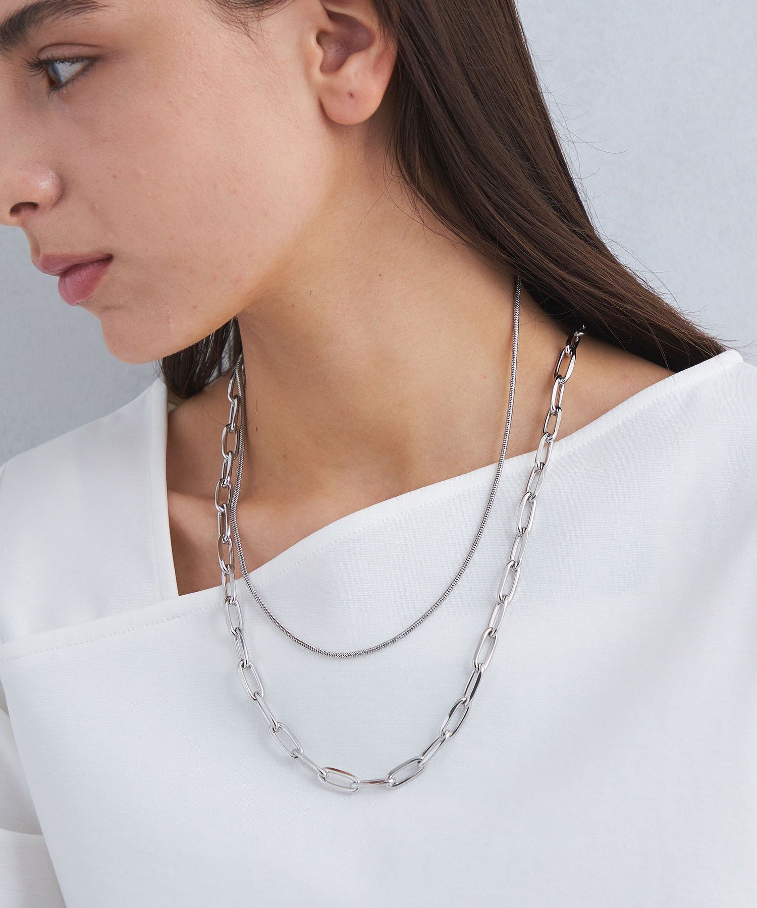 UNITED ARROWS green label relaxing コンビチェーン ベルト ユナイテッドアローズ グリーンレーベルリラクシング ファッション雑貨 ベルト シルバー【送料無料】