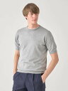 JOHN SMEDLEY 半袖コットンニットTシャツ | KIELL | 30G MODERN FIT ジョンスメドレー トップス ニット シルバー【送料無料】