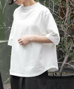 URBAN RESEARCH DOORS FORK&SPOON ボトルネック5分袖Tシャツ アーバンリサーチドアーズ トップス カットソー・Tシャツ ブラック ホワイト ブラウン グリーン【送料無料】