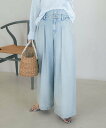 La boutique BonBon 【待望の復刻!】ハイウエストバギーデニムパンツ ラブティックボンボン パンツ その他のパンツ ブルー【送料無料】