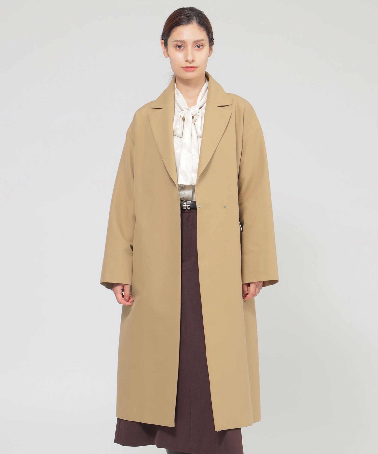 Paul Stuart コンパクトダブルクロス コート ポール・スチュアート ジャケット・アウター チェスターコート ベージュ【送料無料】のサムネイル