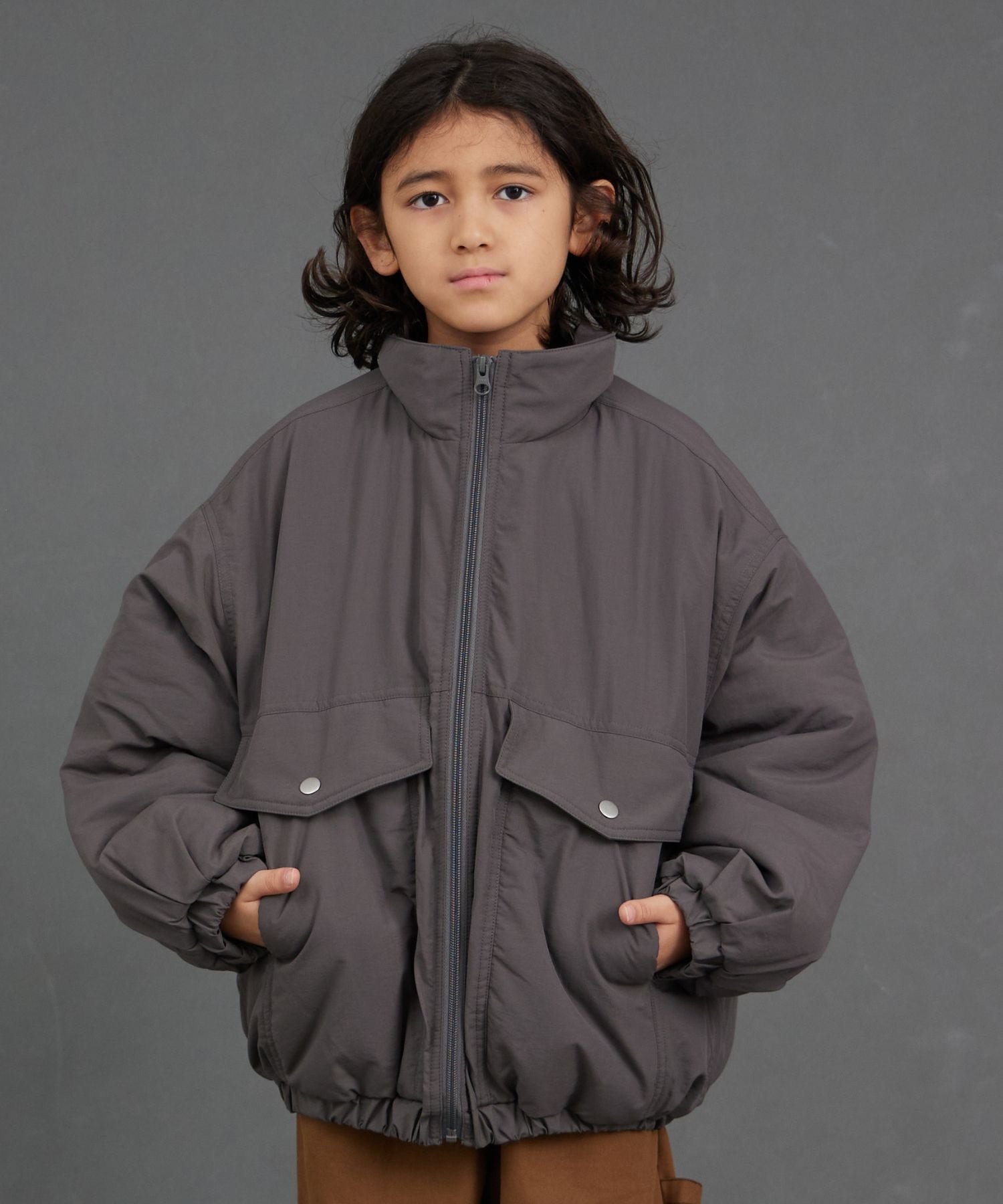 PAIRMANON STREET 【エアサーマル】中わた スタンドカラー ジャケット【PAIRMANON STREET】 ペアマノン ジャケット・アウター その他のジャケット・アウター ブラック グレー ホワイト【送料無料】のサムネイル