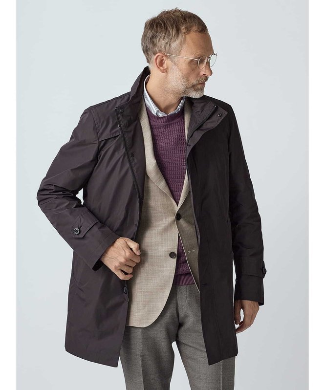 Aquascutum MEN Stand collar Half Coat アクアスキュータム ジャケット・アウター ブルゾン・ジャンパー グレー【送料無料】