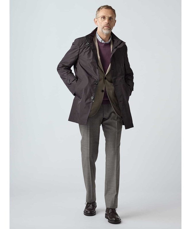 Aquascutum MEN Stand collar Half Coat アクアスキュータム ジャケット・アウター ブルゾン・ジャンパー グレー【送料無料】