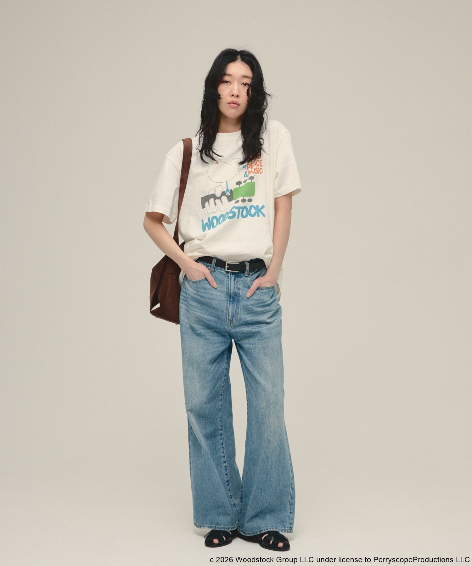 eL Wood Stock TEE SS ジーナシス トップス カットソー・Tシャツ ホワイト ブラック