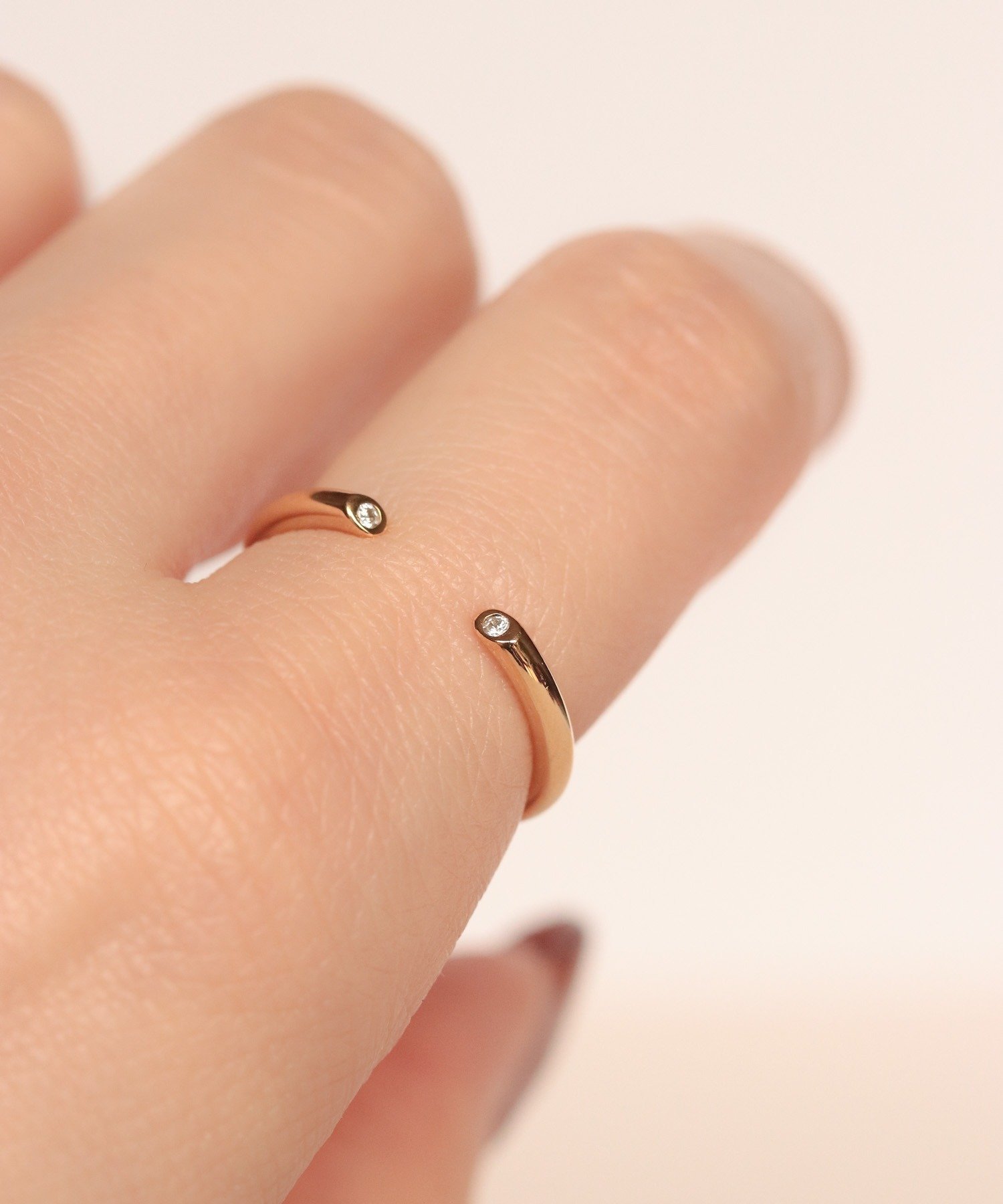 NOIR DE POUPEE silver925 Quiet Shine ダイヤモンド ハグリング ノワールドプーペ  アクセサリー・腕時計 リング・指輪 シルバー
