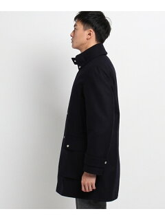 Super 100s Melton Coat 086-97012: Navy Super 100s Melton Coat 086-97012: Navy
