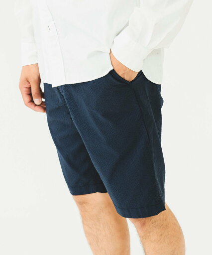BEAMS PLUS BEAMS PLUS / COOLMAX(R)シアサッカー アイビー ショーツ ビームス メン パンツ その他のパンツ ブルー ネイビー【送料無料】 BEAMS PLUS BEAMS PLUS / COOLMAX(R)シアサッカー アイビー ショーツ ビームス メン パンツ その他のパンツ ブルー ネイビー【送料無料】